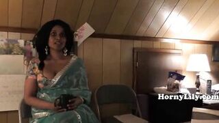 Busty Desi Indian MILF Sucks Cock