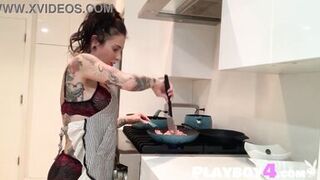 Joanna Angel fucked herself with dildo after big ass babe swallowed it