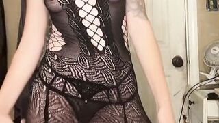Kali Reign- Try on Haul- Sexy Transparent Fishnet Lingerie Dresses