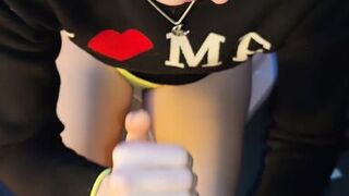 Dripping wet pussy fingering before cum on the tongue