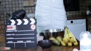 Crazy and messy anal sex in the kitchen with Alice Maze and Terry Kemaco