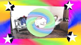 Lesbians. Two girls. Old adult sexy blonde woman and beautiful brunette girl in bedroom. Kiss. Pussy. Ass. Bisexual. Doggstyle - 1 image