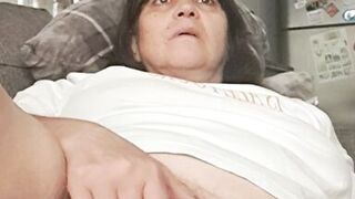 The neighbor looks at me as I rest and touches my pussy