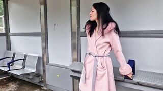 Outdoor Naked Gaping Pussy Close up and Pissing