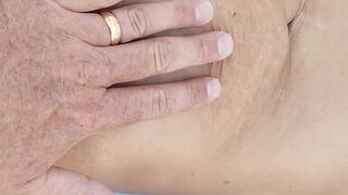 Close up anal and pussy insertion of my sexy milf wife with big natural breasts