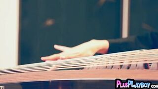 Watch petite Chinese MILF Wu Muxi flaunt her hot Chinese pussy for Playboy in solo play