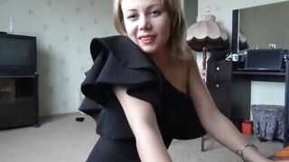 Watch this MILF strip down and reveal her hot pussy in a steamy strip show - 5 image