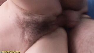 German MILF's first deepthroat experience: Hairy bushy pussy and ass cumshot - 12 image