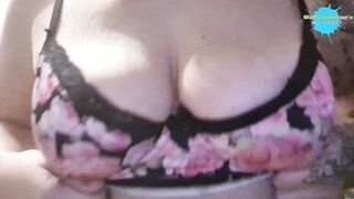 Pinky Pussy strips & gets wild in public with her massive tits bouncing! - 3 image